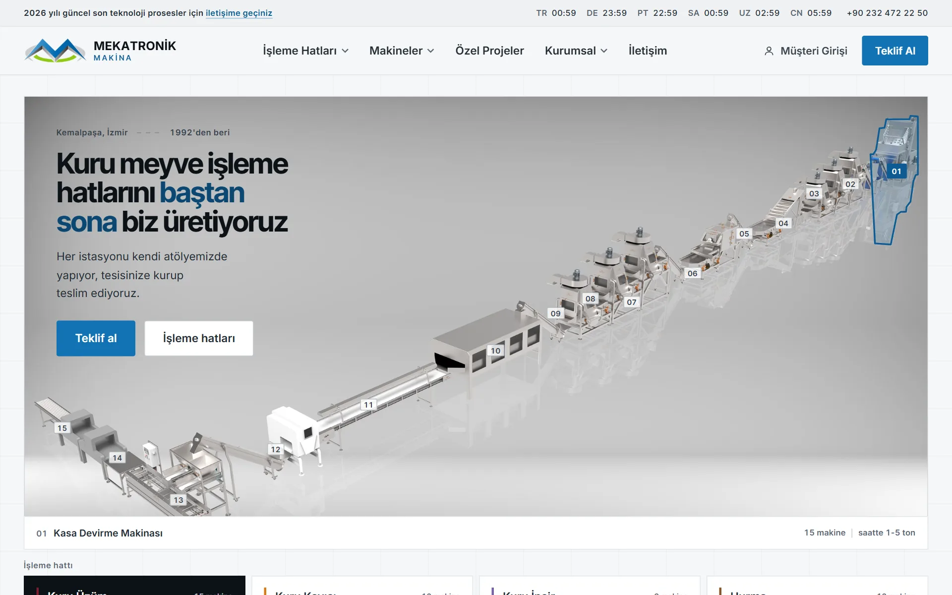 Mekatronik Makina sitesinin görünümü